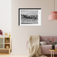 Historic Framed Print, Rescuers at Austin pullin down ruins,  17-7/8" x 21-7/8"