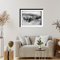 Historic Framed Print, Austin Dam Disaster, on bank of Sinnemahoning creek,  17-7/8" x 21-7/8"