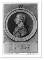 J. Reed.drawn from the life by Du Simitier in Philadelphia ; engraved by B.L. Prevost at Paris, Antique Print