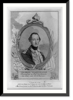 Historic Framed Print, George Washington commandant en chef des arm&eacute;es des Etats-unis de l'Amerique.N. Pruneau del. et sculp.,  17-7/8" x 21-7/8"