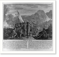 Historic Framed Print, Prise de Tabago.dessin&eacute; par William ; grav&eacute; par N. Ponce, graveur de Mgr. Comte d'Artois.,  17-7/8" x 21-7/8"