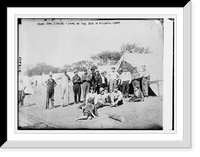 Historic Framed Print, Penn. coal strike - some of the 500 in Atlantic camp,  17-7/8" x 21-7/8"