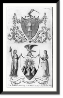 The armorial bearings of the states of Massachusetts & N. York, Antique Poster
