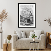 Two female figures celebrating the birth of America among the family of nations.G. Gallager, del. ; engrav'd by S. Hill, Antique Wall Art