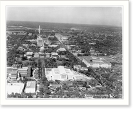 D.C. Washington - Aerial view, looking west from E. Capitol St. toward Capitol; excavated site of LC Annex is in left foreground, Antique Poster