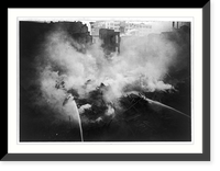 N.Y.C. - 24th St. & North River - the lumber yard fire, Vintage Print
