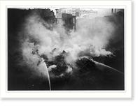 N.Y.C. - 24th St. & North River - the lumber yard fire, Vintage Print