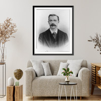 Historic Framed Print, [Robert A. Baldwin, head-and-shoulders portrait, facing left],  17-7/8" x 21-7/8"