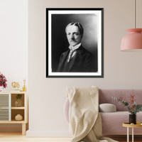 Willaim H. Barnes, head-and-shoulders portrait, facing left, Vintage Wall Art