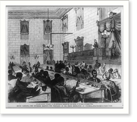 Historic Framed Print, South Carolina - the November election - the deadlock in the state legislature at Columbia - Speaker Mackey swearing in the Republican members of the House,  in Columbia,  Nov. 28th"",  17-7/8" x 21-7/8"