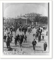 Historic Framed Print, Religious procession entering the Church of Our Saviour, Moscow, Russia,  17-7/8" x 21-7/8"