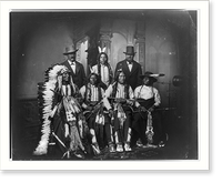 Group of Sioux, ca. 1875: Joe Merrivale, Young Spotted Tail, Antonio Janis, Touch-the-Clouds, Little Big Man, Black Coal, and unid. Indian"", Historic Print