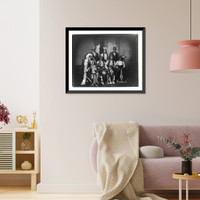 Group of Sioux, ca. 1875: Joe Merrivale, Young Spotted Tail, Antonio Janis, Touch-the-Clouds, Little Big Man, Black Coal, and unid. Indian"", Historic Print