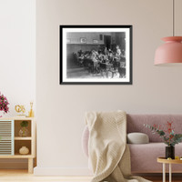 Historic Framed Print, [Washington, D.C. public schools, 6th Division - class using rulers and blocks],  17-7/8" x 21-7/8"