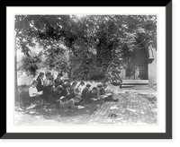 Historic Framed Print, [Washington, D.C. public schools, 1st Division - art class sketching outdoors],  17-7/8" x 21-7/8"