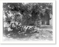 Historic Framed Print, [Washington, D.C. public schools, 1st Division - art class sketching outdoors],  17-7/8" x 21-7/8"