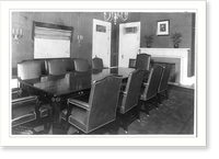 D.C. Wash. - White House Offices: Conference room with table and ten chairs Classic, Antique Poster