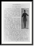 Historic Framed Print, [Rear view of man - lighting cigar?],  17-7/8" x 21-7/8"