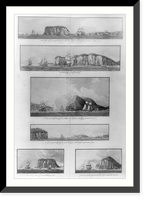 Historic Framed Print, [Views from offshore of islands, cliffs, and capes in the Bay of Fundy],  17-7/8" x 21-7/8"