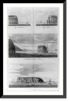 Historic Framed Print, [Views from offshore of islands, cliffs, and capes in the Bay of Fundy] - 2,  17-7/8" x 21-7/8"