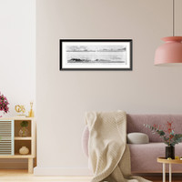 Historic Framed Print, [Views from offshore of islands in the Bay of Fundy and the entrance to the Saint John River on the mainland],  17-7/8" x 21-7/8"