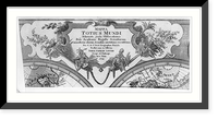 Mappa totius mundi.Mattheaus Albrecht Lotter sculpsit Aug. V, Historic Reproduction