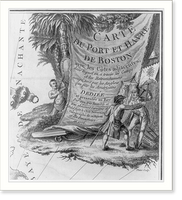 A Tory and a patriot wrestle for a pine tree banner while an Native watches.Patas sculp, Vintage Wall Art