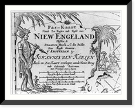 Historic Framed Print, [Allegorical cartouche showing a Native man with harpoon and a European man with two Natives in a tropical setting],  17-7/8" x 21-7/8"