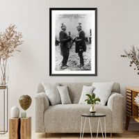 Count Gottlieb von Haeseler, 1836-1919, full-length portrait, standing, with Count Ferdinand von Zeppelin, 1838-1917, Vintage Wall Art