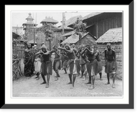 Historic Framed Print, War dance - African village"",  17-7/8" x 21-7/8"