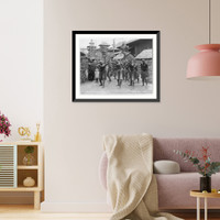 Historic Framed Print, War dance - African village"",  17-7/8" x 21-7/8"