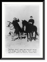 Historic Framed Print, [5 prints from the famous Rose collection of old time photographs,  N.H. Rose, Photographer: Buffalo Bill & Gen. Miles,  Pine Ridge,  S.D., 1891,  watching Ghost dance in hostile Sioux camp"]",  17-7/8" x 21-7/8"