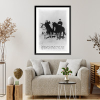 Historic Framed Print, [5 prints from the famous Rose collection of old time photographs,  N.H. Rose, Photographer: Buffalo Bill & Gen. Miles,  Pine Ridge,  S.D., 1891,  watching Ghost dance in hostile Sioux camp"]",  17-7/8" x 21-7/8"