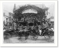 Panama, 1884 - The Panama Canal office trimmed with palm branches and Japanese lantern celebrating the French holiday, July 14"" Classic, Historic Reproduction
