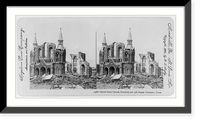 Tex. - Galveston - Sacred Heart Church, Broadway & 13th St. - full view after hurricane and flood damage, Sept. 1900, Antique Print