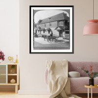 Historic Framed Print, Oldest house in the United States, built by the Spanish about 1564, St. Augustine, Florida,  17-7/8" x 21-7/8"