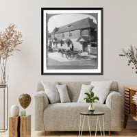 Historic Framed Print, Oldest house in the United States, built by the Spanish about 1564, St. Augustine, Florida,  17-7/8" x 21-7/8"