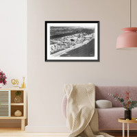 Fla. - Miami - aerial view along beach after hurricane, Antique Wall Art