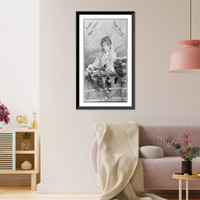 Kate Field, half-length portrait, facing left, in sentimental pose, Vintage Poster