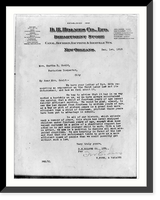 Letter from manager of a department store in New Orleans. Location: New Orleans, Louisiana, Vintage Poster