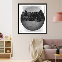 D.C. Wash. - misc. circular photos, 1888-1889: cart drawn by 4 goats, Vintage Wall Art