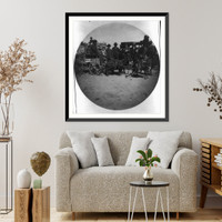 D.C. Wash. - misc. circular photos, 1888-1889: cart drawn by 4 goats, Vintage Wall Art