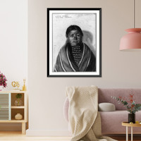 Historic Framed Print, Living Woman, Northern Cheyenne,  17-7/8" x 21-7/8"