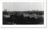 Maryland - Baltimore - harbor and waterfront from Federal Hall (or Hill?), left center of panorama, Vintage Poster