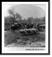 Historic Framed Print, [The old farm yard],  17-7/8" x 21-7/8"