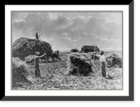 Historic Framed Print, [Idaho - Boise - harvesting alfalfa],  17-7/8" x 21-7/8"