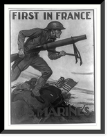 First in France. U.S. Marines. John A. Coughlin, Vintage Wall Art