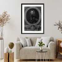 King Philip V, of Spain, 1683-1746, half, oval, facing left, Vintage Print