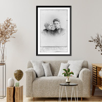 Susan Brownell Anthony, 1820-1900, bust portrait with Rachel Foster Avery Classic, Antique Wall Art