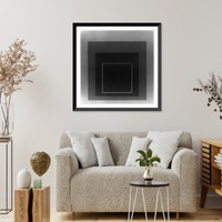 White line square VIII, Vintage Wall Art